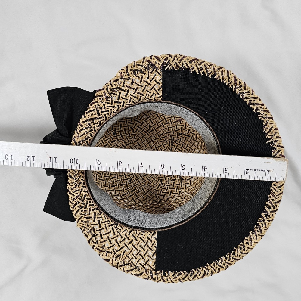 Head Threads St Louis Sun Bonnet Style Straw Hat With Bow Women's One Size - Picture 6 of 8
